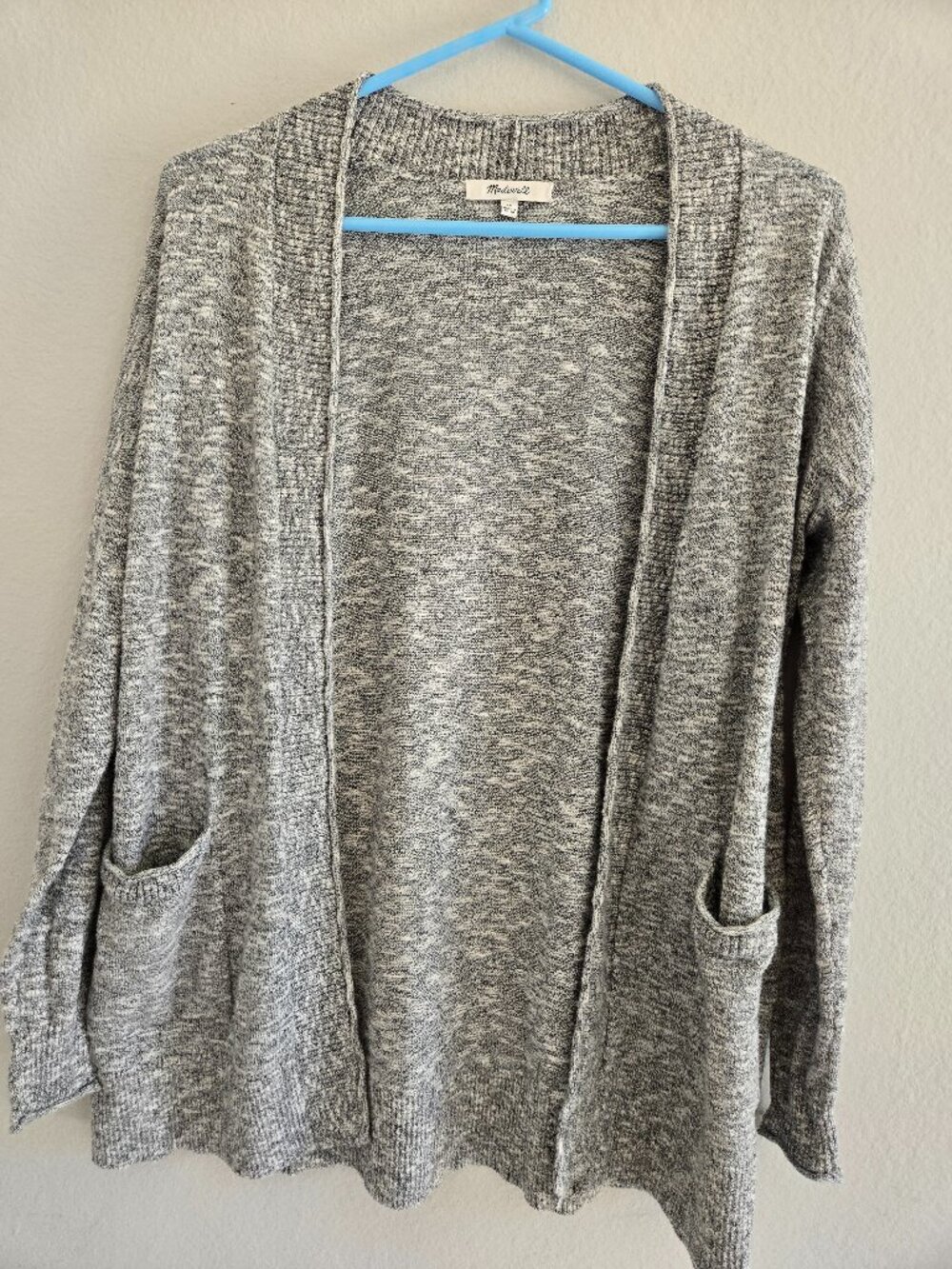Madewell Marled Bradley Grey Open Cardigan Sweater Size XS